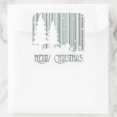 ステッカー – ミント&グレー – 星&雪 (バッグ)