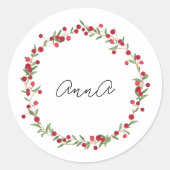 ステッカー、ラベル – バラ ラウンドシール (正面)