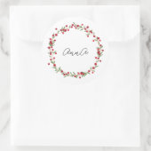 ステッカー、ラベル – バラ ラウンドシール (バッグ)