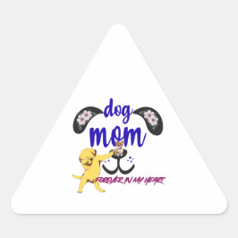 ステッカー&ラベル – 「永遠に私のハート」猫&犬 三角形シール