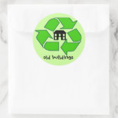 ステッカー – リサイクル – 古い建物 (バッグ)