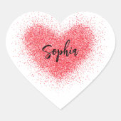 ステッカー、レーベル – 赤いハート ハートシール (正面)