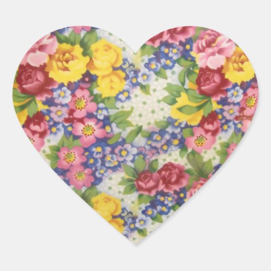 ステッカー – ヴィンテージフローラファブリック (正面)