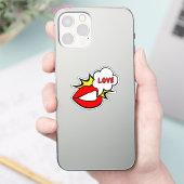 ステッカー - 口の吹き出し + あなたのテキストとアイデア 1 シール (スマートフォン)