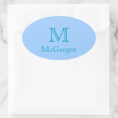 ステッカー – 名前3付きモノグラム (バッグ)