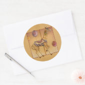 ステッカー – 回転木馬キリン (封筒)