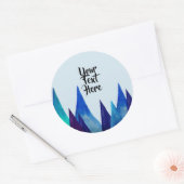 ステッカー、山岳カスタム文字 ラウンドシール (封筒)