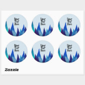 ステッカー、山岳カスタム文字 ラウンドシール (シート)