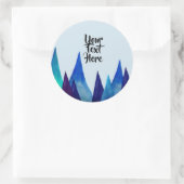 ステッカー、山岳カスタム文字 ラウンドシール (バッグ)