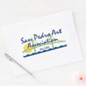 ステッカー（楕円形） - SPAAロゴ 楕円形シール (封筒)