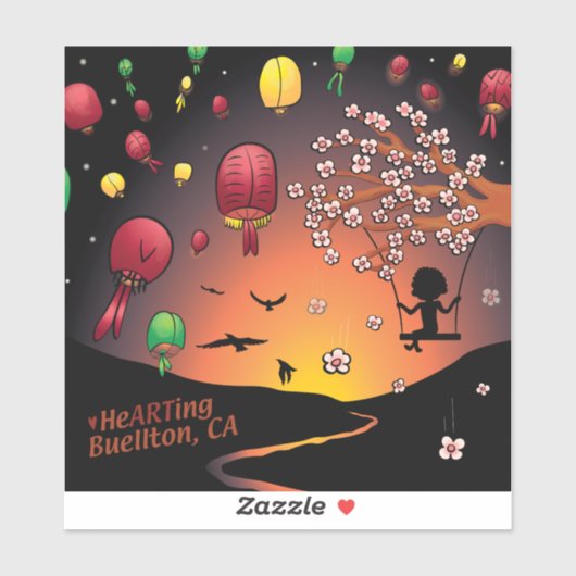 ステッカー – 流れ中 シール (シート)