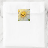 ステッカー/笑顔のひまわり スクエアシール (バッグ)