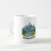 ステッカー 自然と山々を探索 コーヒーマグカップ (正面左)