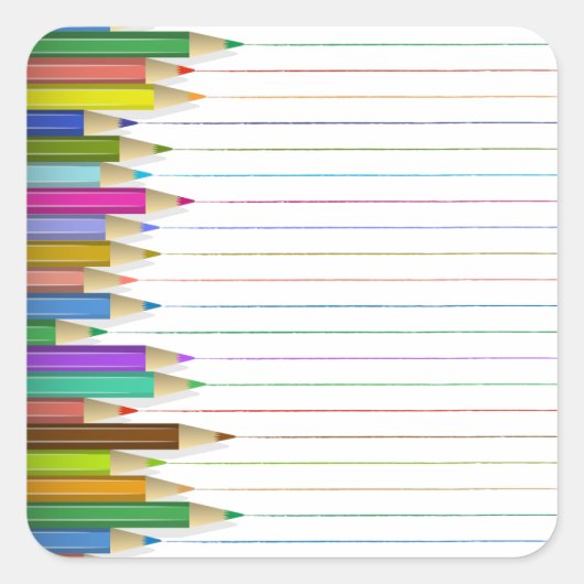 ステッカー – 色付き鉛筆 (正面)