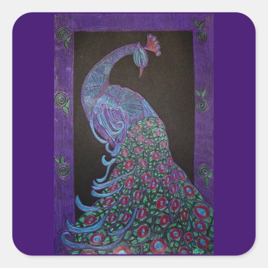 ステッカー – 誇りを持った Peacock (正面)