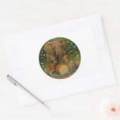 ステッカー：遊エレファントの太鼓を水槽に 長方形シール (封筒)