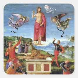 ステッカー：金魚の復活 スクエアシール