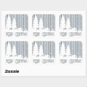 ステッカー – 青&グレー – 星&雪 (シート)