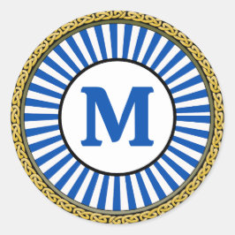 ステッカー – 青 – -パーソナライズされたイニシャルの追加