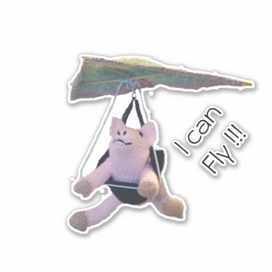 ステッカー – 飛んでいる Pig シール (正面)