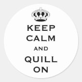 ステッカー 1.5インチ, QUILLを任意の言葉に編集 Keep Calm (正面)