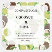 ステッカー#4製品ラベルギフト石鹸&キャンドル スクエアシール (正面)