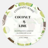 ステッカー#5製品ラベルギフト石鹸&キャンドル ラウンドシール (正面)