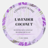 ステッカー#8製品ラベルギフトソープ&キャンドル ラウンドシール (正面)