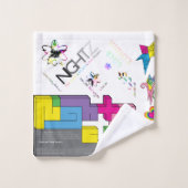 ステッカー[CMYK/RNBW]タオル バスタオルセット (ウォッシュタオル)