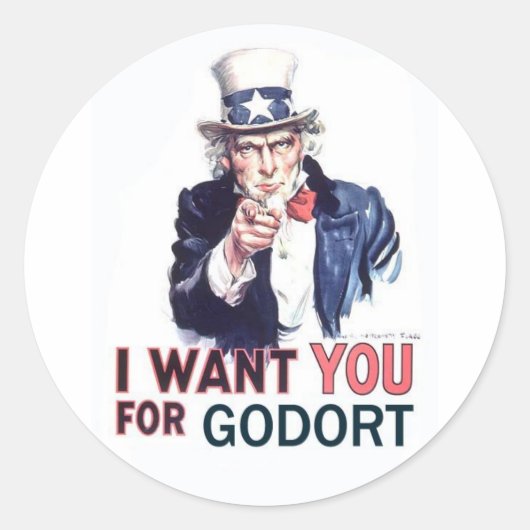 ステッカー – GODORTのためにあなた方が欲しい (正面)