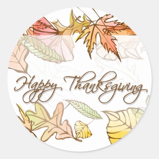 ステッカー – Happy Thanksgiving紅葉2 (正面)