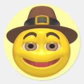 ステッカー – Happy Thanksgiving Pilgrim (正面)