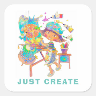ステッカー「JUST CREATE」 スクエアシール