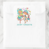 ステッカー「JUST CREATE」 スクエアシール (バッグ)