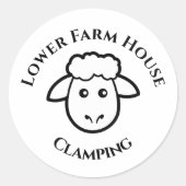 ステッカー - Lower Farm House Glamping Sheep Design (正面)