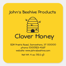 ステッカー(sq) – 蜂と串 スクエアシール