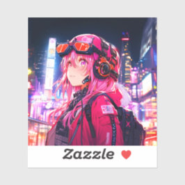 ステッカー｜VACHABORG グッズ「ピンクメカニカルガールの探検」 シール