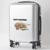 ステッカーhappy Christmas 2025 シール (スーツケース)