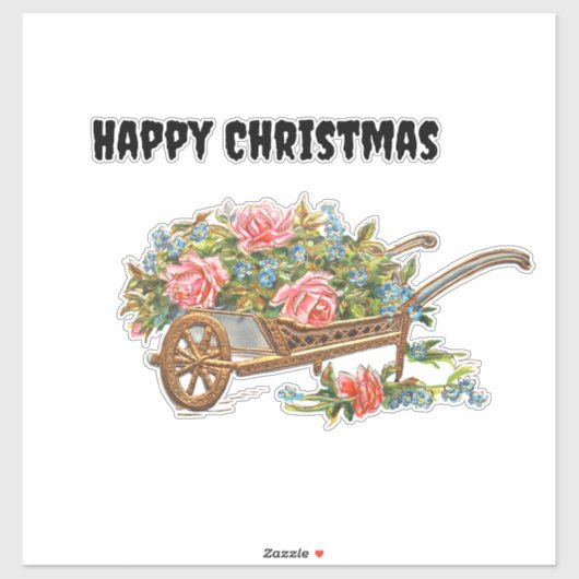 ステッカーhappy Christmas 2025 シール (シート)