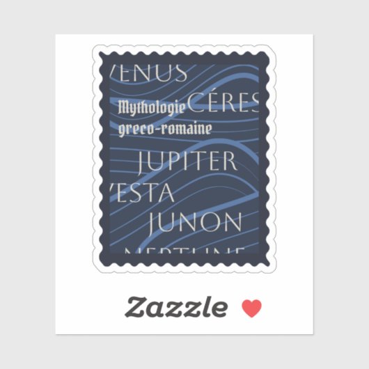 ステッカーmythologie greco-romaine bleu シール (シート)