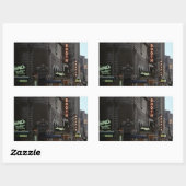 ステッカーNYCヴィンテージ劇場地区オンブロードウェイ 長方形シール (シート)