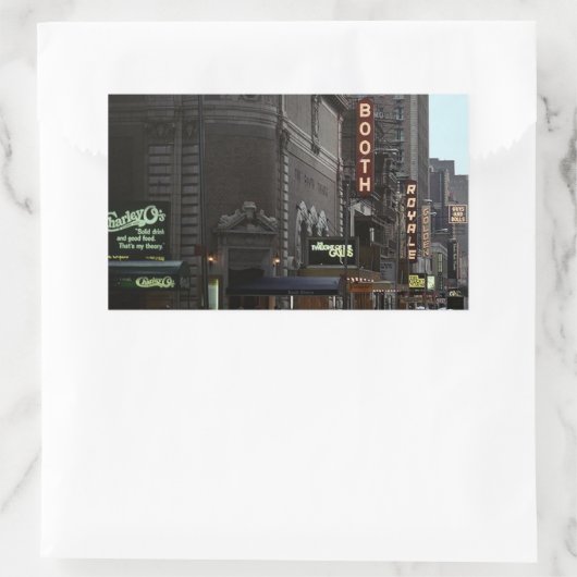 ステッカーNYCヴィンテージ劇場地区オンブロードウェイ 長方形シール (バッグ)