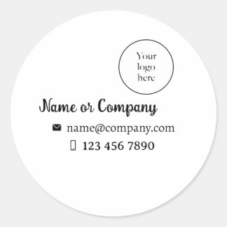 ステッカーpara empresa、ロゴy datos ラウンドシール
