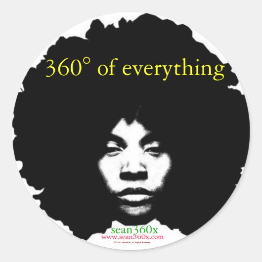 ステッカーsean360 x 360° ラウンドシール (正面)