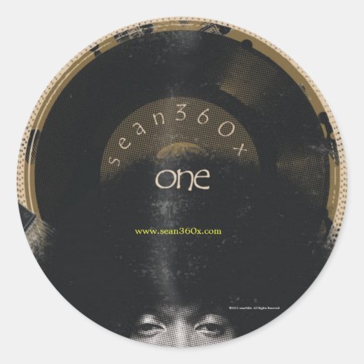 ステッカーsean360 x 360° ラウンドシール (正面)