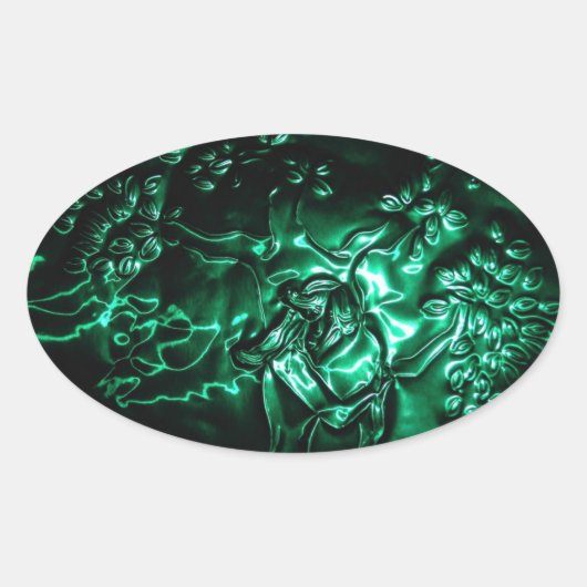 ステッカーTreeHuger 楕円形シール (正面)