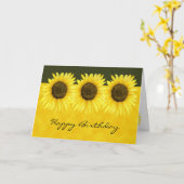 ステッキに書かれた日差し カード (黄色い花)