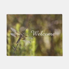 ステッキに身を包んだ女性未亡人 ドアマット