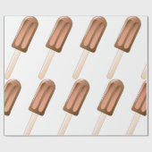 ステッキの茶色いポスクル ラッピングペーパー (フラット)