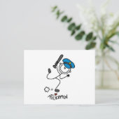 ステッキ体形の基本警察官 ポストカード (スタンド正面)